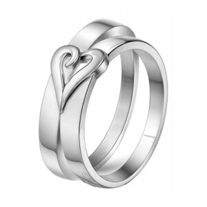 Argollas Sólida Plata 925 ley Certificada Mod. Corazón -Ver más variantes-