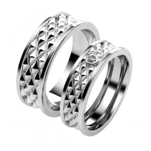 Argollas Sólida Plata 925 ley Certificada Mod. Crystal -Ver más variantes-