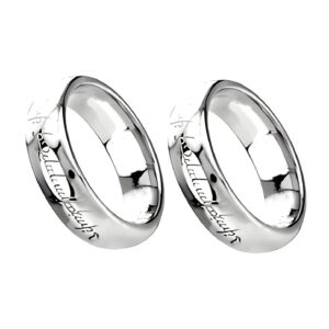 Argollas Sólida Plata 925 ley Certificada Mod. Elfos -Ver más variantes-