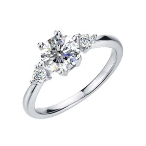 Anillo Sólida Plata 925 ley Certificada Tres Gemas Mod. Illusion -Ver más variantes-
