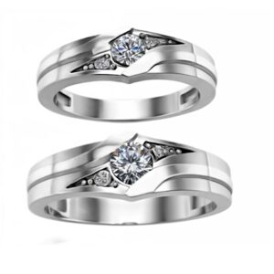 Argollas Sólida Plata 925 ley Certificada Mod. Loverspdual -Ver más variantes-