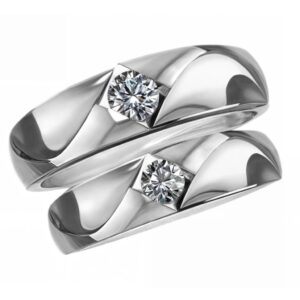 Argollas Sólida Plata 925 ley Certificada Mod. Loverspsol -Ver más variantes-